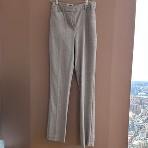 Express Women's Straight-Leg Dress Pants in Light Gray